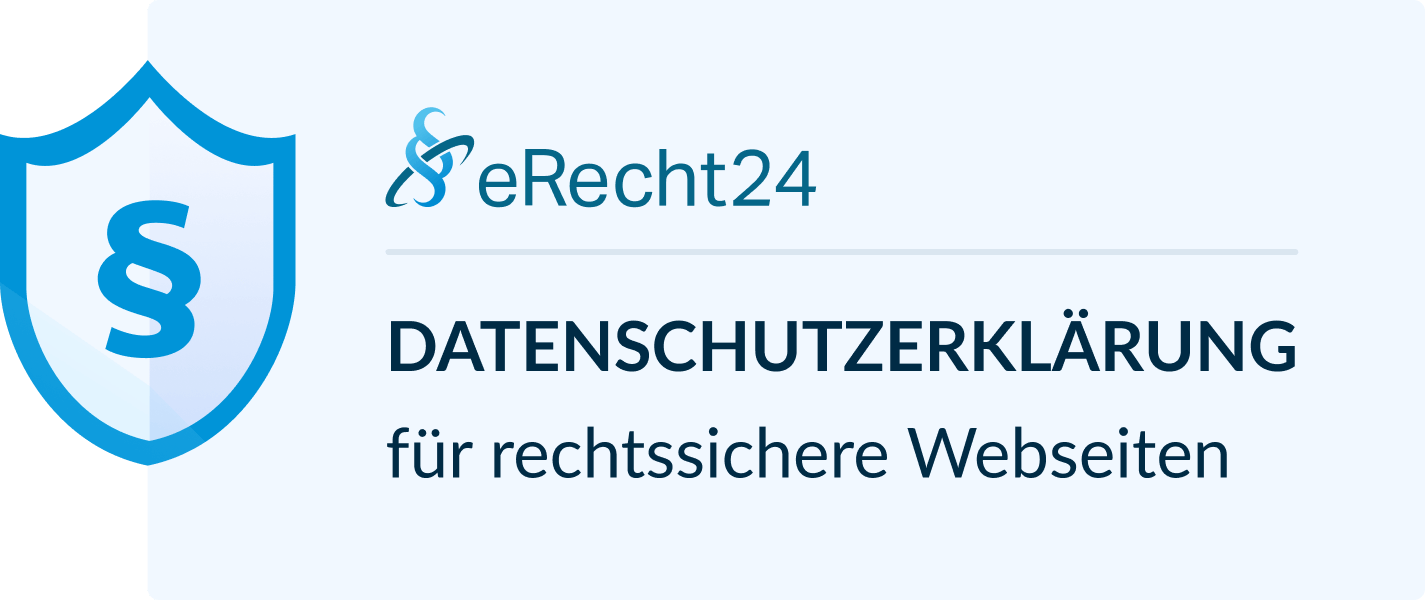 Datenschutzeklärung erstellt mit dem eRecht24 Datenschutzeklärung-Generator